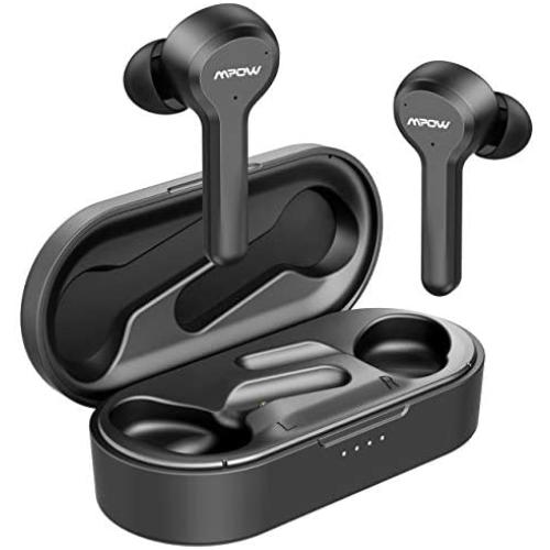 Wireless Earbuds,Mpow M9 4-mic Noise Cancelling CVC 8.0 True Wireless Bluetooth 5.0 Earphones in-Ear,Touch Control Stereo Bass Sport Headphones,40H Playing Time/USB-C/IPX8 Waterproof,Three modos,Black