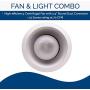 Broan-Nutone 744LED Recessed Fan and LED Light Combo for Bathroom and Home, 75-Watts, 1.5 Sones, 70 CFM,White