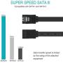 BENFEI SATA Cable III, 3 Pack SATA Cable III 6Gbps Straight HDD SDD Data Cable with Locking Latch 18 Inch Compatible for SATA HDD, SSD, CD Driver, CD Writer - Black