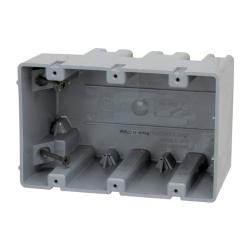 Madison Electric Products MSB3G Three Gang Device Box with Depth Adjustable, Heavy Duty 42lb