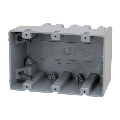 Madison Electric Products MSB3G Three Gang Device Box with Depth Adjustable, Heavy Duty 42lb