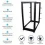 StarTech.com 25U Open Frame Server Rack - 4 Post Adjustable Depth (22'' to 40'') Network Equipment Rack w/ Casters/ Levelers/ Cable Management (4POSTRACK25U), Black