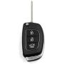 uxcell 3 Buttons Flip Folding Uncut Key Shell Remote Control Fob Clicker Case Replacement for Hyundai