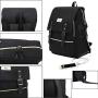 Unisex College Bag Fits up to 15.6’’ Laptop Casual Rucksack Waterproof School Backpack Daypacks (AllBlackWithUSB)