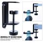 [Newest] APPHOME Headphone Stand Hanger with Cable Organizer Foldable Aluminum Headset Stand Headphone Holder Under Desk Space Save Desk Clamp Table Hook Universal Fit PC Gaming Headsets