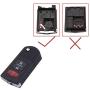 BINOWEN The Best Replacement for Mazda 3 Buttons Key Fob Shell Remote Case with Folding Uncut Blade Fit for Mazda 3 5 6 RX8 CX5 CX7 CX9 Key Fob