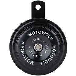 12V 110dB Electric Car Horns, Universal 435HZ L Snail Horn Motor Bike Loud Horn Waterproof Snail Horn Loudspeaker for Car Vehicle Truck Motorcycle(Black)