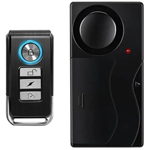 Wsdcam Wireless Vibration Alarm with Remote Control Anti-Theft Alarm Bike/Motorcycle/Vehicle Security Alarm, 110db Loud, Door and Window Alarm