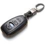 Vitodeco Leather Keyless Remote Smart Key Fob Case Cover with a Key Chain for 2014-2021 Subaru Forester, Impreza, Outback, WRX, BRZ, XV Crosstrek (4-Button, Black)