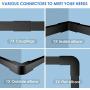 One-Cord Channel Cable Concealer - CMC-03 Cord Cover Wall Cable Management System - 125'' Cable Hider Raceway Kit for a Power Cord, Ethernet Cable, Speaker Wire - 8X L15.7in, W0.59in H0.4in, Black