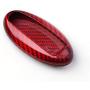 M.JVisun Genuine Carbon Fiber Key Fob Cover for Nissan 370Z Altima Maxima Murano Armada GT-R Leaf Sentra Rogue Pathfinder Versa Smart Car Remote Key, Mens Car Key Fob Case Womens Fob Cover - Red