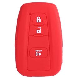 2Pcs XUHANG Sillicone key fob Skin key Cover Remote Case Protector Shell for 2016 2017 Prius 2018 2019 C-HR Smart Remote red blue