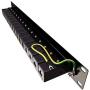 Ethernet Surge Protector 19'' RackMount (16 Port) PoE+ Gigabit (Server Rack Mount 1U) -Gas Discharge Tube -RJ45 Lightning Suppressor -LAN Network CAT5/CAT6 Thunder Arrestor GbE 1000 Mbps -Tupavco TP316