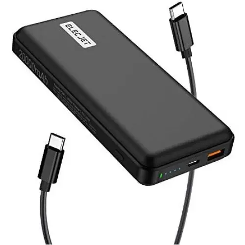 ELECJET PowerPie 20000mAh USB C PD 45W Laptop Power Bank, [Super Fast Charging 2.0] PPS Battery Pack for Samsung Note 10 plus/S20 Ultra/Note 20, Portable Charger External Battery for MacBook Pro/Air