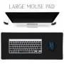 Timor Professional Gaming Mouse Pad, Custom Design Stitched Edges Waterproof Non-Slip Rubber Base Mousepad Great for Laptop, Computer & PC, 11.8x9.8inches，3mm， Black (90X40 blackA22)