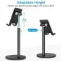 Cell Phone Stand, OMOTON Angle Height Adjustable Phone Stand, Aluminum Desktop Phone Holder Dock Stand for Desk, Compatible with iPhone 11/Xr/Xs Max, All Smartphones and All Tablets(4-11), Black Cell Phone Stand, OMOTON Angle Height Adjustable Phone Stand, Aluminum Desktop Phone Holder Dock Stand for Desk, Compatible with iPhone 11/Xr/Xs Max, All Smartphones and All Tablets(4-11), Black