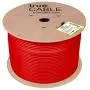 trueCABLE Cat6A Shielded Plenum (CMP), 1000ft, Red, 23AWG Solid Bare Copper, 750MHz, ETL Listed, Overall Foil Shield (FTP), Bulk Ethernet Cable