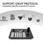 LEFTEK Video Conference PTZ Controller Decoding Series Keyboard with 5 Inch LCD Screen 4D Joystick POE Function Onvif Protocol Connection