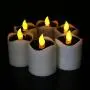 Gedengni Waterproof LED Solar Candles Yellow Flicker Electronic Solar Power LED Lamp Nightlight for Outdoor Camping Emergency Indoor Party Decoration - 6pcs