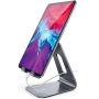 Tablet Stand Multi-Angle, Lamicall Tablet Holder: Desktop Adjustable Dock Cradle Compatible with Tablets Such As iPad Air Mini Pro, Phone XS Max XR X 6 7 8 Plus More Tablets (4-13 Inch) - Gray