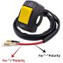 Ourbest Yellow Motorcycle Handlebar Switch 12V for Motorbike Scooter, Fog Light On Off Toggle Switchfor Electrombile-2Pcs