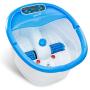 Ivation Foot Spa Massager - Heated Bath, Automatic Massage Rollers, Vibration, Bubbles, Digital Adjustable Temperature Control, 3 Pedicure Attachments