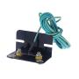 FEITA L Shaped Anti Static Socket Ring Ground Connector with 5.5ft Green Terminal Cable for ESD Wrist Strap Grounding