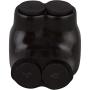 Morris Products Black Insulated 2 Conductor Connector – 4-14 Wire Range, Slotted Allen Hex – 1.13“ L x 1.25” W x ” 1.38”H – Single Side Entry – Pre-Filled, Easy Entry, Rubber Vinyl Coating, 600 Volt