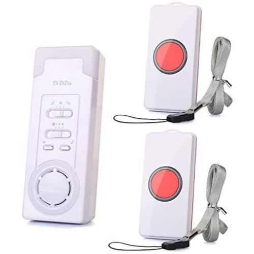 Wireless Caregiver,Caregiver Smart Personal Pager System Emergency Care Alarm Call Button Nurse Alert System -500+ft Operating Range (1 in 2)
