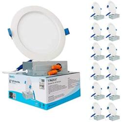 SAATLY 12 Pack LED Recessed Lighting 6 inch,Ultra-Thin Recessed Ceiling Light with Junction Box 5000K Daylight CRI90+,IC Rated 1000 Lumens 13W 100W Eqv. Dimmable,Can-Killer Downlight ETL & Energy Star