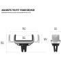Belkin F7U017bt Universal Car Vent Mount For Smartphones Up To 5.5 inches, Black And Silver