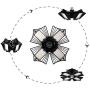 LED Garage Lights 2 Pack, 75W,12000 lumens LED Garage Ceiling Light, CRI 80, 6000K Daylight with 4 Adjustable Panels, E26/E27, shop light for Garage, Barn, Workshop,Warehouse