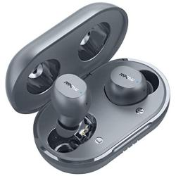 Wireless Earbuds, Mpow M12 Bluetooth Earbuds, Wireless Charging & USB-C Charging Case Bluetooth Headphones Wireless Earphones w/Mic, Bass Sound/IPX8 Waterproof/Touch Control/25 Hrs/Dual Modes, Gray