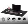 Multifunctional Office Desk Pad, 31.5'' x 15.7'' Waterproof PU Leather Mouse Pad/Mat, Laptop/Computer Desk Mat, Antiskid Desk Writing Mat for Office/Home (Black)