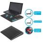 Targus Portable Lightweight Chill Mat Lap with Dual Fans Ventilation Prevents Overheating, LED USB Port, Cooling Pad for Laptop, Black/Gray (AWE55US) Black with Gray