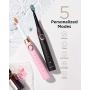 Fairywill Dual Sonic Electric Toothbrushes for Adults & Teens - 8 Brush Heads 2 Travel Cases Included, 5 Modes with Smart Timer, Rechargeable Whitening Toothbrush USB Charging Lasts 30 Days