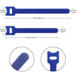 Beasyjoy Reusable Cable Ties, 60 PCs Fastening Cable Straps Multi-purpose Microfiber Hook and Loop Adjustable Cords Management for Home/Office/Electronic Wires, 2 Sizes(6-Inch, 8-Inch) and 5 Colors