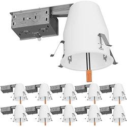 Sunco Lighting 10 Pack 4 Inch Remodel Housing, Air Tight IC Rated Steel Can, 120-277V, TP24 Connector Included for Easy Install - UL & Title 24 Compliant