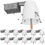 Sunco Lighting 10 Pack 4 Inch Remodel Housing, Air Tight IC Rated Steel Can, 120-277V, TP24 Connector Included for Easy Install - UL & Title 24 Compliant