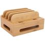 Cell Phone Stand, Multi-Device Bamboo Phone Stand Desktop Organizer Phone Tablet Charging Station for Home Office