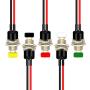 CenryKay 24PCS 1A 250V AC 2 Pins SPS-110 Momentary Mini Push Button Switch Normal Open Button Switch Copper Foot 7MM with Pre-soldered Wires (Push Button Switch Wires)