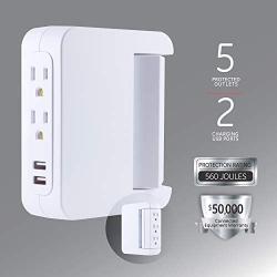 GE Surge Protector Tap Computer Surge Protector (39429) White