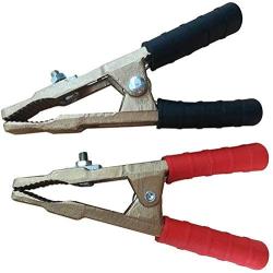 A Pair of 500-Amp Heavy Duty Pure Copper Alligator Clips Battery Clip Terminal Test Electrical Battery Crocodile Clamp for Jumper Cables Boost