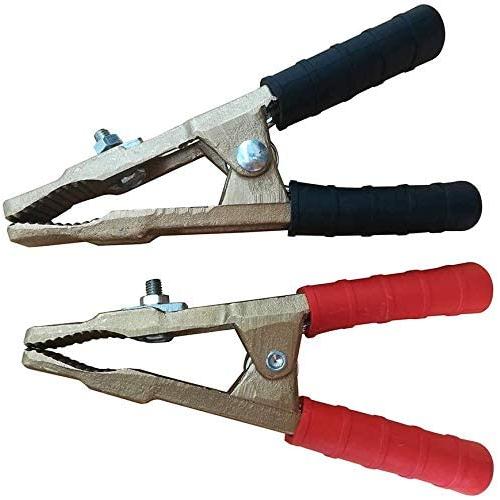 A Pair of 500-Amp Heavy Duty Pure Copper Alligator Clips Battery Clip Terminal Test Electrical Battery Crocodile Clamp for Jumper Cables Boost