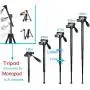 Regetek Camera Tripod Travel Monopod (70'' Aluminum Professional Video Camera Mount Leg) Adjustable Stand with Flexible Head for Canon Nikon Dv DSLR Camcorder Gopro Cam& Carry Bag & Cellphone Mount