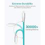 Xcentz iPhone Charger 2 Pack 6ft, Apple MFi Certified Lightning Cable Fast Charger iPhone Cable, Durable Braided Nylon Metal Connector Charger Cord for iPhone 11/X/XS Max/XR/8 Plus/7/6/5, ipad - Blue