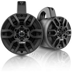 DS18 Hydro NXL-4TP/BK Black Marine Tower Speaker – 4'', 2-Way, 150W Max, 50W RMS, 100% UV Stable, IPX5 Marine, 4 Ohms - for All Elements, UTV, ATV & Jeeps (Pair)