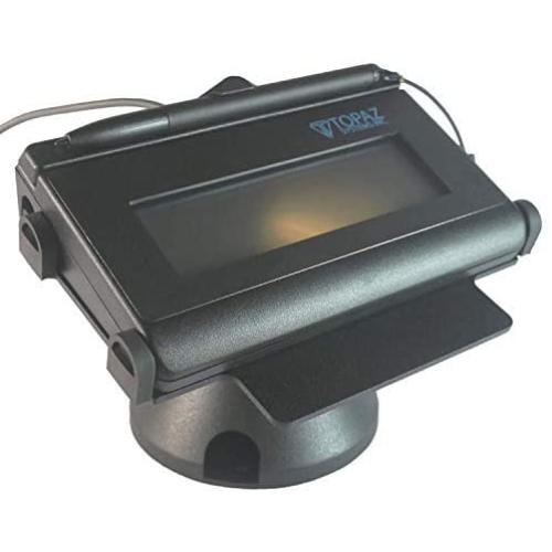 DCCStands Low Swivel and Tilt Topaz Signature Pad Stand, Screw-in and Adhesive