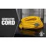 Coleman Cable 2618 20-Amp Generator Cord 5-20P to 5-20R, Lighted, 50-Foot