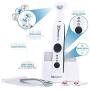 Electric Toothbrush, 30 Second Smile Shine TSS300 White Electronic Power Rechargeable Toothbrush with Reciprocating Motion, 2 Brushing Speeds, 2 Brush Heads